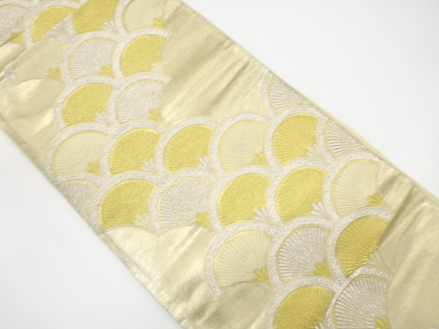 アンティーク　松青海波模様織り出し袋帯（材料）